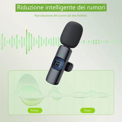 BASIX Microfono wireless 2.4G con connettore lightning per Iphone