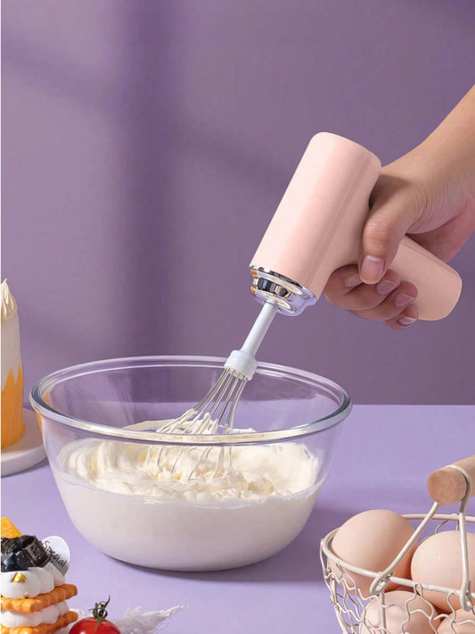 Frullatore portatile ricaricabile senza fili - Frusta a 3 velocità senza fili per cucinare, montare la panna e fare il pane, design compatto con spegnimento automatico, ideale per gli amanti della pasticceria