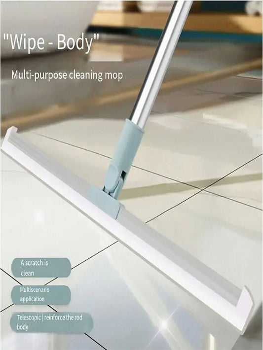 1 pezzo Scopa magica in silicone, raschietto per pavimenti retrattile in silicone, tergipavimento da bagno, tergivetro, tergi acqua, scopa magica adatta per pavimenti, vetri, piastrelle, finestre
