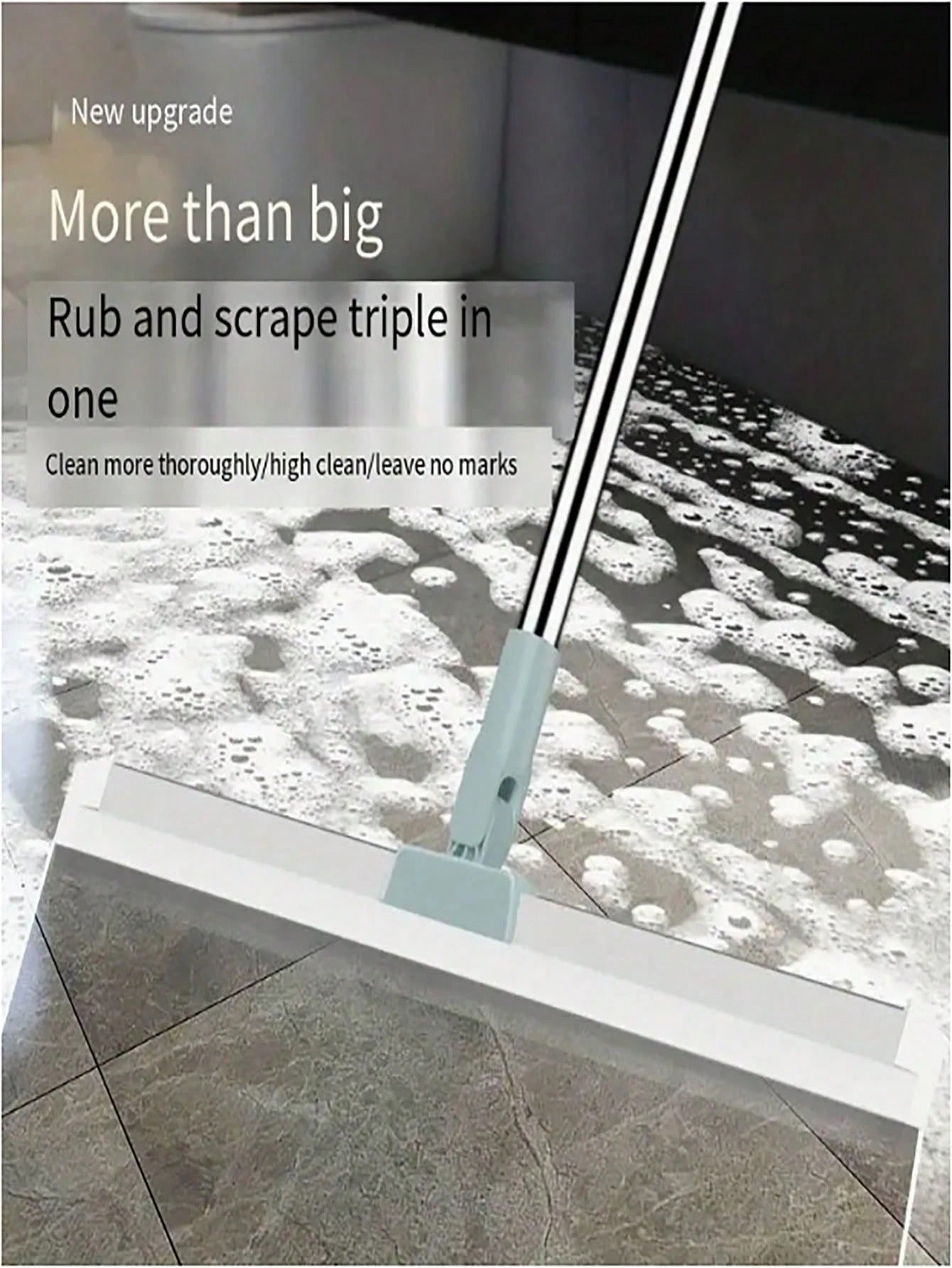 1 pezzo Scopa magica in silicone, raschietto per pavimenti retrattile in silicone, tergipavimento da bagno, tergivetro, tergi acqua, scopa magica adatta per pavimenti, vetri, piastrelle, finestre