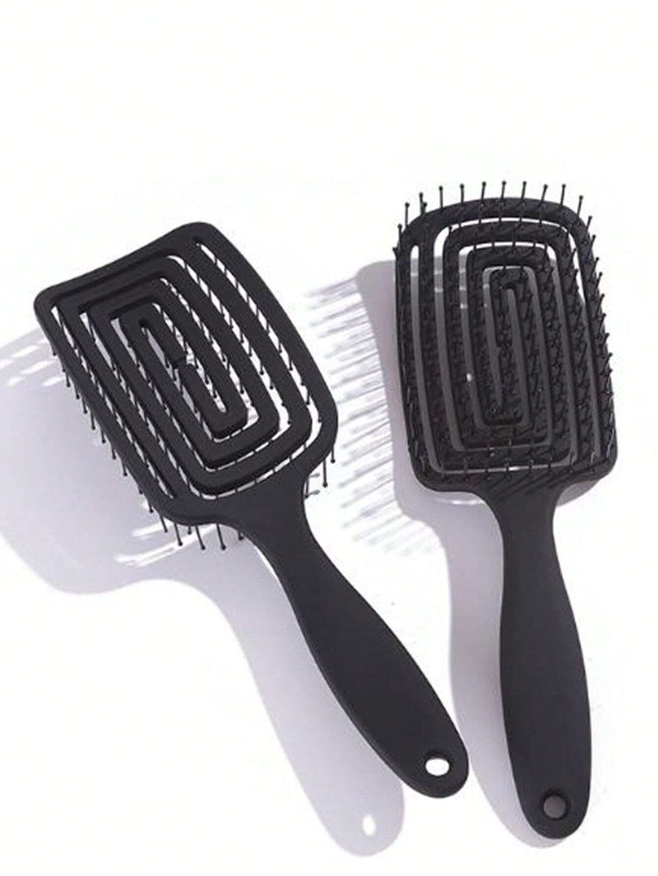 1 pezzo di pettine da massaggio con decorazione a labirinto popolare per donne, pettine magico per capelli traspirante e asciutto (nero), cura del corpo per viaggi, all'aperto, sport, ufficio, scuola, regalo di San Valentino