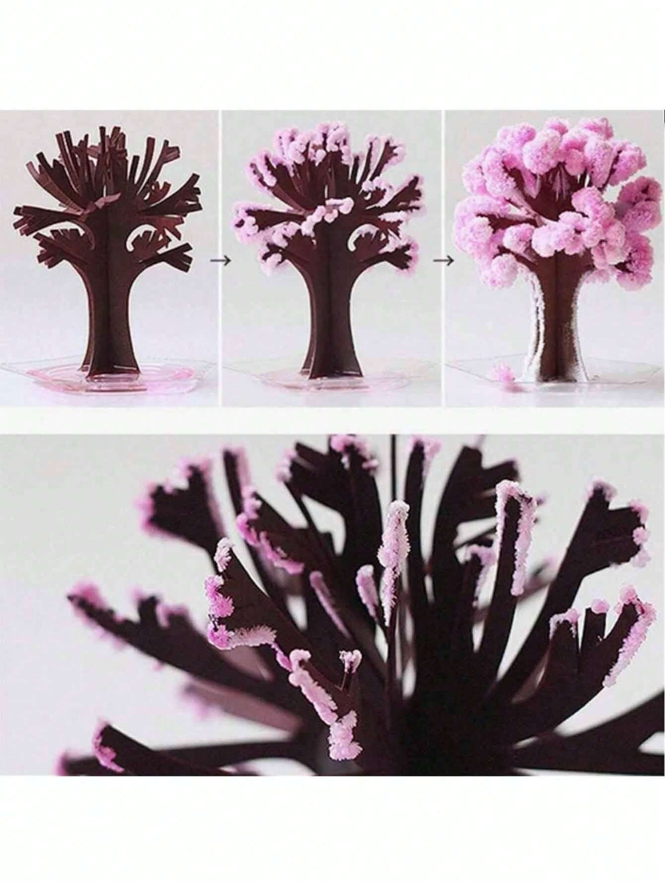 1 pezzo Albero di Sakura in crescita magico, alberi di cristallo da scrivania, giocattoli con fiori di ciliegio, albero di Natale, regali di Natale