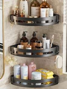 Mensola angolare per doccia, scaffale di stoccaggio per il bagno, mensola per doccia interna, portasciampoo, scatola di stoccaggio per cucina e bagno, cestino per doccia, mensola angolare salvaspazio
