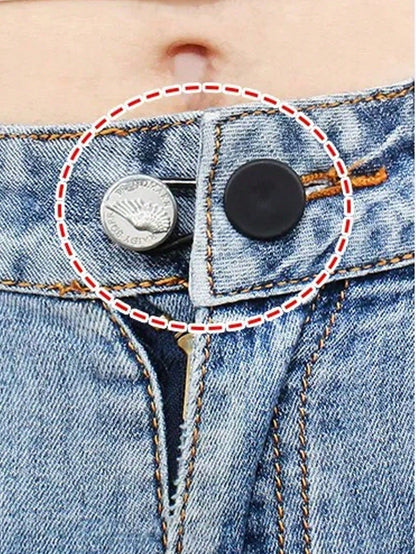 3 pezzi Bottoni elastici casuali per l'espansione della vita, bottoni regolabili universali senza cuciture per l'estensione della vita dei jeans