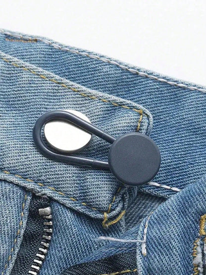 3 pezzi Bottoni elastici casuali per l'espansione della vita, bottoni regolabili universali senza cuciture per l'estensione della vita dei jeans