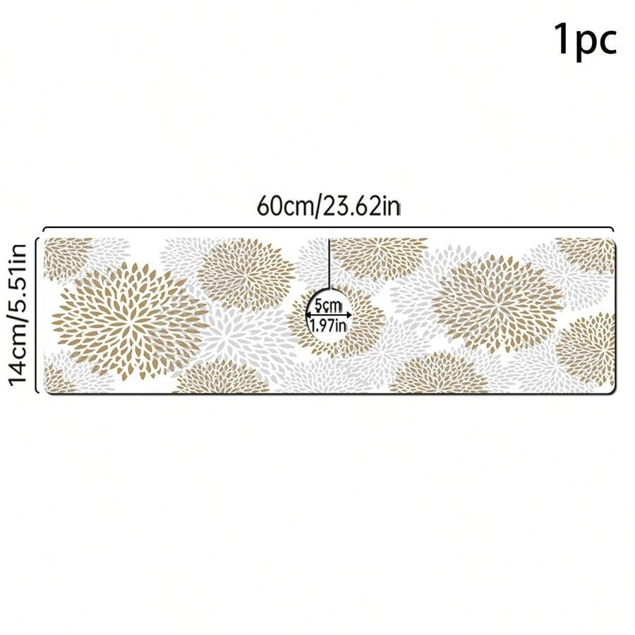 1 pezzo Ventosa per rubinetto lavello a mandala boho stampato, tappetino per scarico, lavello cucina, bagno, piano di lavoro, tappetino per scarico, lavabo in diatomite e tappetino che si può tagliare e asciugare rapidamente.