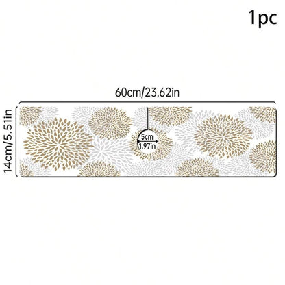 1 pezzo Ventosa per rubinetto lavello a mandala boho stampato, tappetino per scarico, lavello cucina, bagno, piano di lavoro, tappetino per scarico, lavabo in diatomite e tappetino che si può tagliare e asciugare rapidamente.