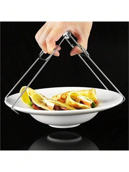 1/2 Pezzi Pinze Resistenti al Calore per la Cucina, Rastrelliera per Ciotole, Sottopentola, Supporto per Pentole, Presine da Cucina, Morsetti Antiscivolo Resistenti al Calore in Acciaio Inossidabile, Rastrelliera per Pentole Quadrata