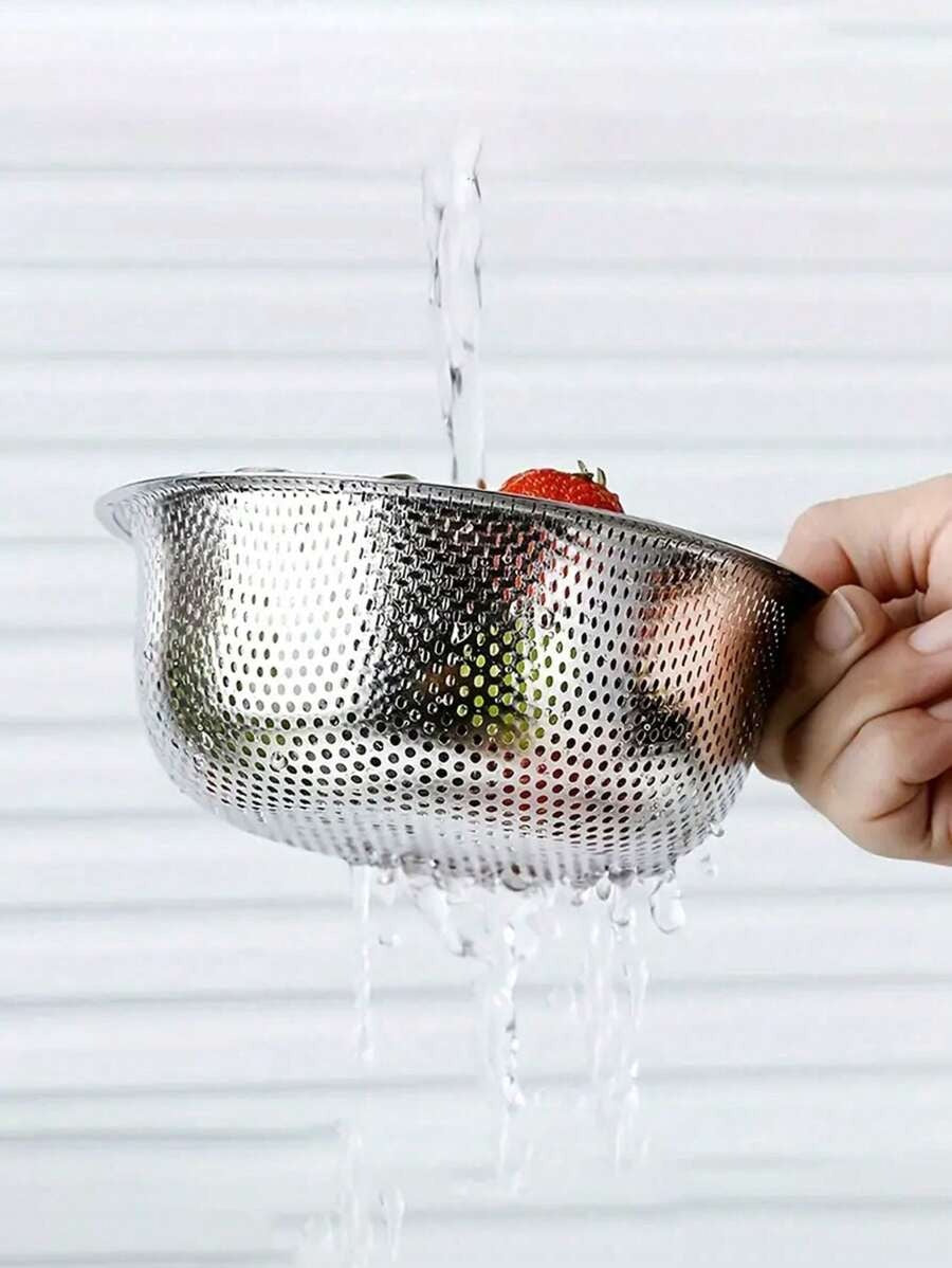 Filtro per lavello da cucina in acciaio inossidabile salvaspazio e filtro di piccole dimensioni in rete per lavello da cucina monouso - ideale per residui di cibo e filtraggio di verdure, cestello di scarico in metallo per un flusso d'acqua efficiente