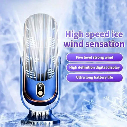 Condizionatore d'aria portatile, nuovo ventilatore portatile, piccolo condizionatore d'aria domestico, ventilatore di raffreddamento a 5 velocità, con soffiatore a 720°, batteria ricaricabile USB al litio, materiale in plastica, adatto per ufficio