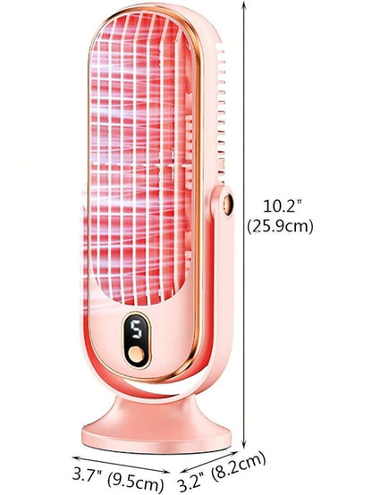 Condizionatore d'aria portatile, nuovo ventilatore portatile, piccolo condizionatore d'aria domestico, ventilatore di raffreddamento a 5 velocità, con soffiatore a 720°, batteria ricaricabile USB al litio, materiale in plastica, adatto per ufficio