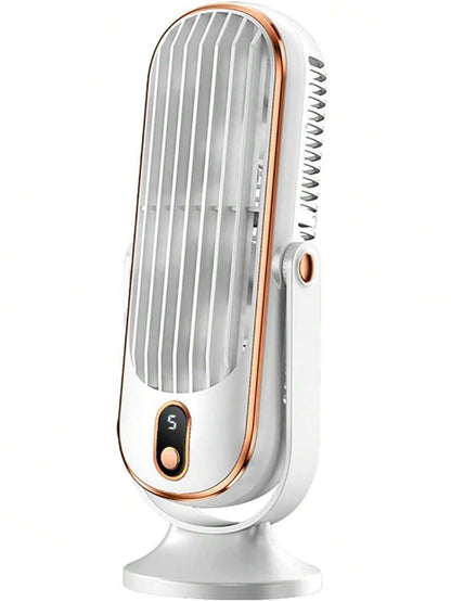 Condizionatore d'aria portatile, nuovo ventilatore portatile, piccolo condizionatore d'aria domestico, ventilatore di raffreddamento a 5 velocità, con soffiatore a 720°, batteria ricaricabile USB al litio, materiale in plastica, adatto per ufficio