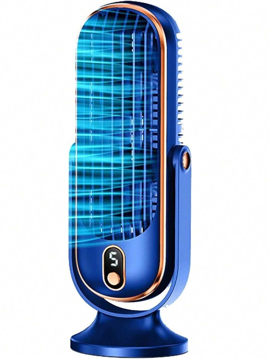 Condizionatore d'aria portatile, nuovo ventilatore portatile, piccolo condizionatore d'aria domestico, ventilatore di raffreddamento a 5 velocità, con soffiatore a 720°, batteria ricaricabile USB al litio, materiale in plastica, adatto per ufficio