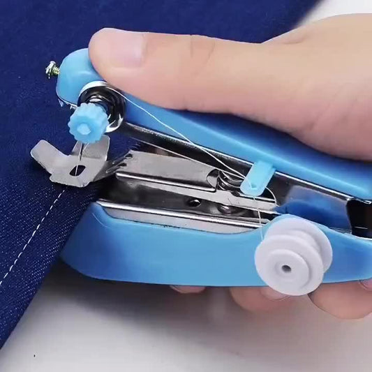 1 pezzo Macchina da cucire portatile manuale - Utensile da cucire compatto con manopola di tensione regolabile, costruzione in metallo durevole e design ergonomico per riparazioni rapide, avventure all'aperto, campeggio, viaggi