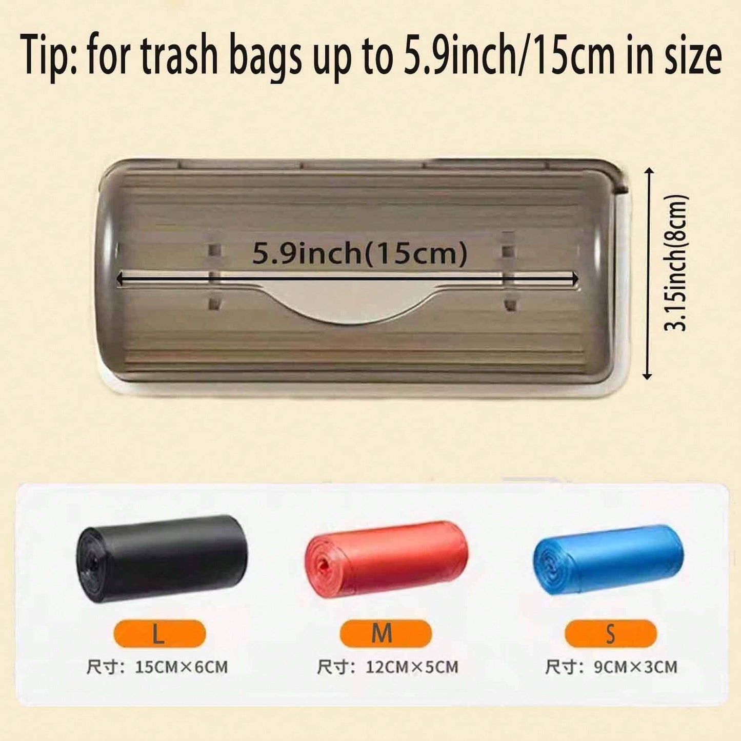 1 Pezzo Portarotolo Per Dispenser Sacchi Della Spazzatura, Organizzatore Di Dispenser Per Sacchi Di Plastica Da Parete Sottolavello Per La Cucina Compatibile Con Rotoli Di Sacchi Della Spazzatura (bianco, Grigio)