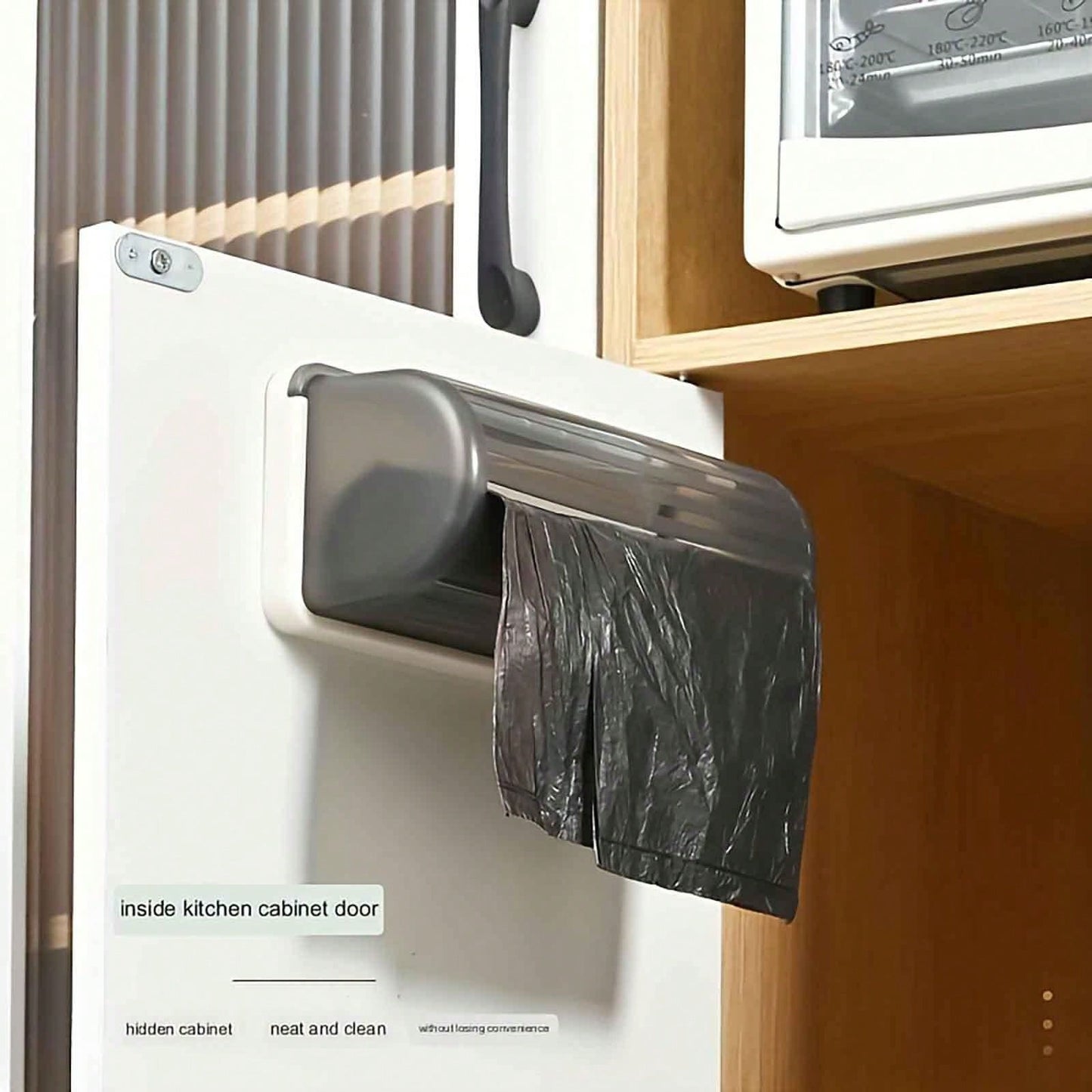 1 Pezzo Portarotolo Per Dispenser Sacchi Della Spazzatura, Organizzatore Di Dispenser Per Sacchi Di Plastica Da Parete Sottolavello Per La Cucina Compatibile Con Rotoli Di Sacchi Della Spazzatura (bianco, Grigio)
