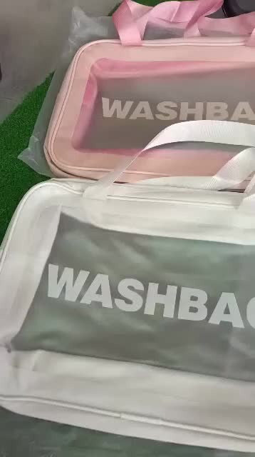 Borsa da viaggio estiva 4 in 1, organizer per articoli da toeletta impermeabile in PVC, bustina cosmetica, pochette da spiaggia, adatta per ombretti, assorbenti igienici, rossetti, cosmetici, eyeliner, gloss labbra, prodotti per la cura della pelle