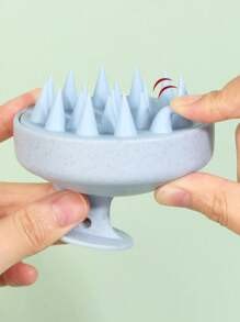Spazzola per massaggio del cuoio capelluto, massaggiatore del cuoio capelluto in paglia di grano, strumento per il lavaggio dei capelli in paglia di grano, spazzola per capelli in silicone, raschietto per cuoio capelluto esfoliante