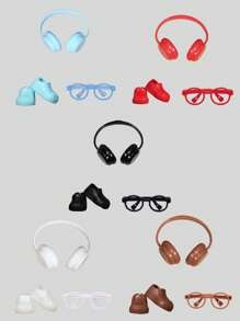 Set di abbigliamento di moda per Labubu di 2a/3a generazione, modello artistico da 17 cm con accessori completi - cuffie + occhiali + stivali colorati, abbigliamento in miniatura rimovibile