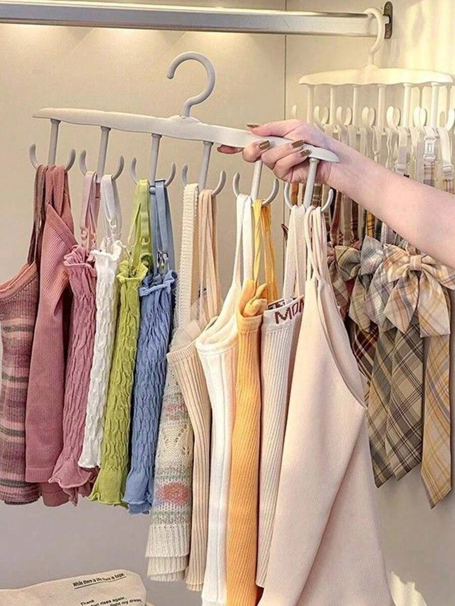 5 pezzi/1 pezzo Appendiabiti rotante multifunzionale con ganci multipli per cravatte e sciarpe, portabiti salvaspazio per decorazioni dell armadio, decorazioni autunnali, decorazioni per feste, decorazioni per la stanza