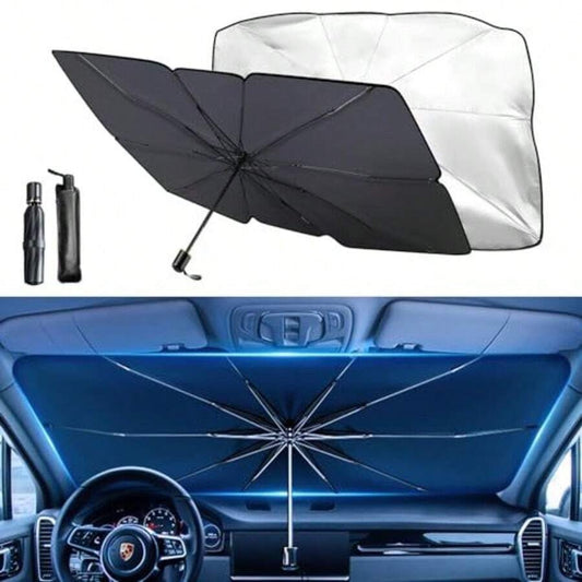 1 pezzo Parasole per auto pieghevole manualmente | Parasole resistente ai raggi UV per finestrini anteriori per adulti - Regalo aziendale, articolo pratico per l'uso in auto d'estate | Può evitare la luce solare diretta e ridurre la temperatura