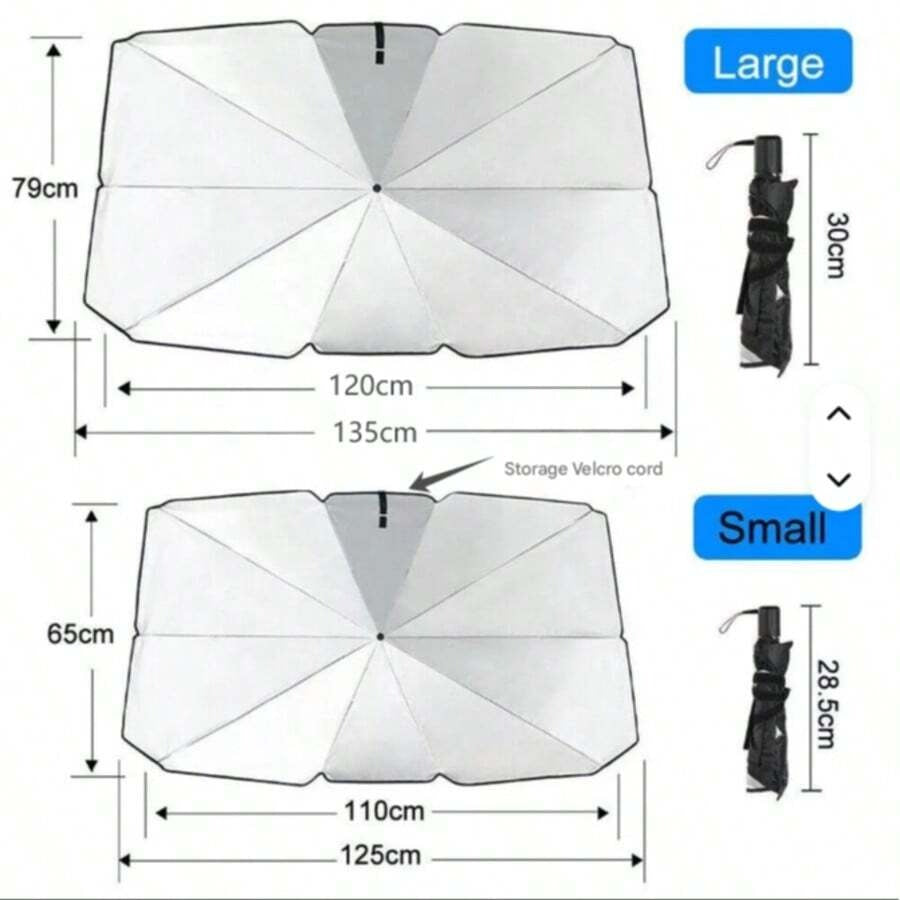 1 pezzo Parasole per auto pieghevole manualmente | Parasole resistente ai raggi UV per finestrini anteriori per adulti - Regalo aziendale, articolo pratico per l'uso in auto d'estate | Può evitare la luce solare diretta e ridurre la temperatura