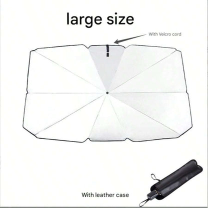 1 pezzo Parasole per auto pieghevole manualmente | Parasole resistente ai raggi UV per finestrini anteriori per adulti - Regalo aziendale, articolo pratico per l'uso in auto d'estate | Può evitare la luce solare diretta e ridurre la temperatura
