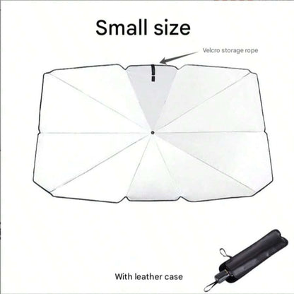 1 pezzo Parasole per auto pieghevole manualmente | Parasole resistente ai raggi UV per finestrini anteriori per adulti - Regalo aziendale, articolo pratico per l'uso in auto d'estate | Può evitare la luce solare diretta e ridurre la temperatura