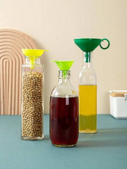 Set di 3 imbuti in plastica di dimensioni piccola/media/grande, imbuti da cucina per versare olio e liquidi