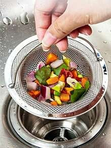 1 pezzo Filtro in acciaio inossidabile per cucina, bacinella lavastoviglie, lavandino lavastoviglie, rete anti-intasamento per rifiuti e anti-odore