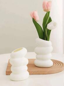 1 pezzo Vaso da scrivania bianco decorativo, vaso per fiori, vaso per fiori artificiali, contenitore floreale, vaso per fiori freschi e secchi, adatto per la casa