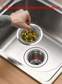 1 pezzo Filtro in acciaio inossidabile per cucina, bacinella lavastoviglie, lavandino lavastoviglie, rete anti-intasamento per rifiuti e anti-odore