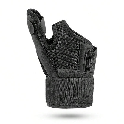 Tutore per polso sportivo con benda traspirante, fissaggio per il pollice, guanti di compressione regolabili con chiusura a strappo