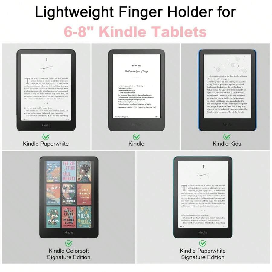 1 pezzo Cinghia per mano comoda per Kindle e tablet, accessori per Kindle per la lettura a letto, supporto di presa leggero e per dispositivi da 4,7-8" come Paperwhite/Kobo/Oasis/E-book/telefono