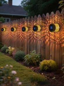 1/2/4 - Luci di proiezione alimentate a energia solare con motivo a pavone, luci da parete a LED, interruttore in plastica, batteria al nichel - perfette per decorare giardini, prati, terrazze, scale e feste di compleanno.