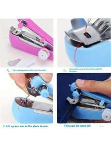 1 pezzo Macchina da cucire portatile manuale - Utensile da cucire compatto con manopola di tensione regolabile, costruzione in metallo durevole e design ergonomico per riparazioni rapide, avventure all'aperto, campeggio, viaggi