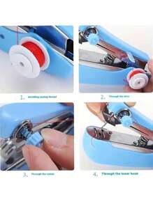 1 pezzo Macchina da cucire portatile manuale - Utensile da cucire compatto con manopola di tensione regolabile, costruzione in metallo durevole e design ergonomico per riparazioni rapide, avventure all'aperto, campeggio, viaggi