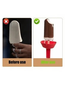 1 pezzo Supporto originale per ghiaccioli senza gocciolamento, portasnapck congelati senza sporco, con cannucce