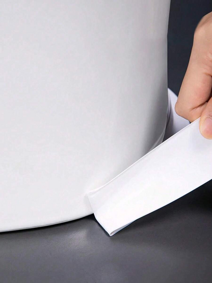 1 pezzo Sigillante per pavimenti da 1,5 pollici/3,7 cm bianco, strisce di sigillatura, nastro adesivo impermeabile antimuffa, nastro per sigillare giunti belli, nastro sigillante impermeabile per giunti in cucina, bagno e wc