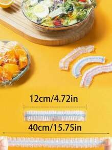 100 pezzi Coperchi in plastica PE monouso, Sacchetti monouso per mantenere la freschezza degli alimenti con bordi elastici