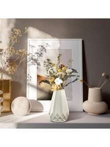 1 pezzo Vaso da scrivania bianco decorativo, vaso per fiori, vaso per fiori artificiali, contenitore floreale, vaso per fiori freschi e secchi, adatto per la casa